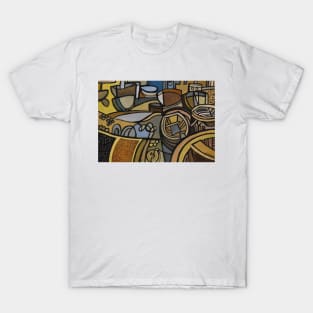 Abstract Dungeness Fishing Boats T-Shirt